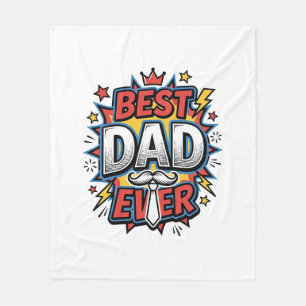 Beste Papa Aller Tijden Comic Vintage Gravure Shir Fleece Deken
