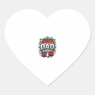 Beste Papa Aller Tijden Comic Vintage Gravure Shir Hart Sticker