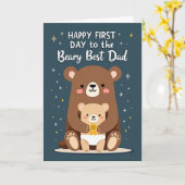 Beste Papa Aller Tijden Eerste Dag Kaart (Gele Bloem)