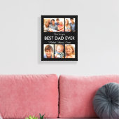 Beste Papa Aller Tijden Foto Collage Vaderdag Canvas Afdruk (Insitu (Woonkamer))