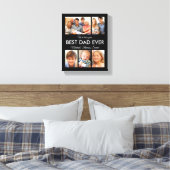 Beste Papa Aller Tijden Foto Collage Vaderdag Canvas Afdruk (Insitu (Slaapkamer))