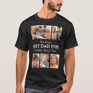 Beste Papa Aller Tijden Foto Collage Vaderdag T-shirt