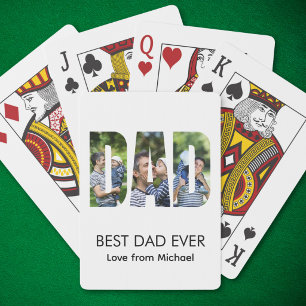 Beste Papa Aller Tijden Letter Foto Pokerkaarten