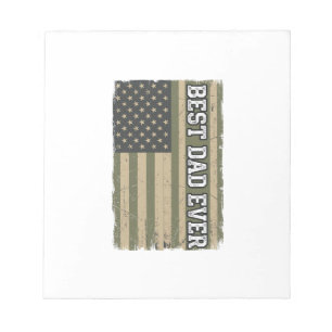Beste Papa Aller Tijden Patriottische Vlag Vintage Notitieblok