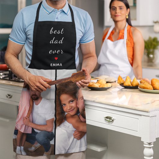 Beste Papa Aller Tijden Schattige Rode Hart Op Maa Schort