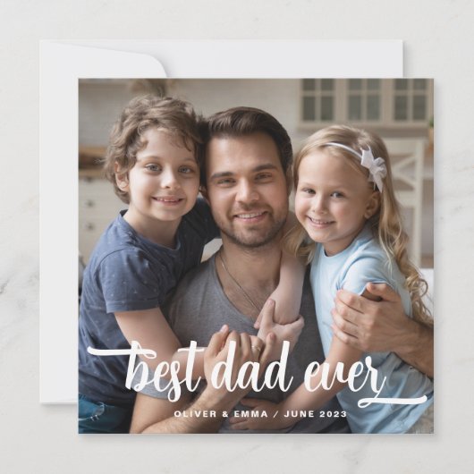 Beste Papa Aller Tijden Script Foto (Voorkant)