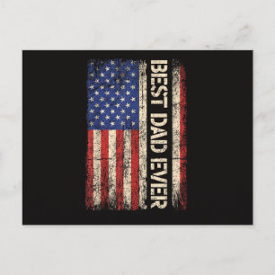 Beste Papa Aller Tijden US Amerikaanse Vlag Cadeau Briefkaart