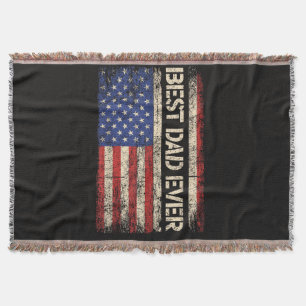 Beste Papa Aller Tijden US Amerikaanse Vlag Cadeau Deken