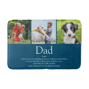 Beste Papa Aller Tijden Vader Definitie Foto Blauw Badmat