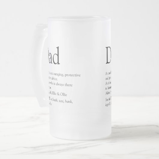 Beste Papa Aller Tijden Vader Definition Matglas Bierpul (Voorkant links)