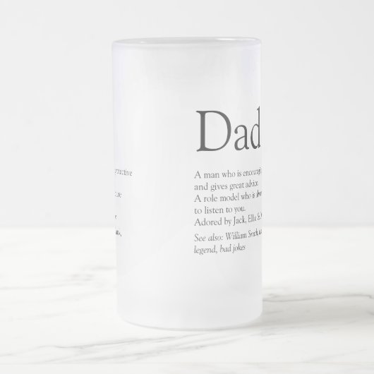 Beste Papa Aller Tijden Vader Definition Matglas Bierpul (Center)