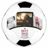 Beste Papa Aller Tijden Vaderdag 3 Foto Collage Voetbal (Voorkant)