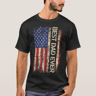 Beste Papa Aller Tijden VS Amerikaanse Vlag Voor V T-shirt