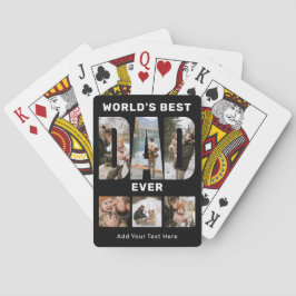 Beste Papa Aller Tijden Zwart Met 6 Foto's Pokerkaarten