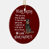 Beste papa Australian Cattle Dog Dad Vaderdag Keramisch Ornament (Rechts)