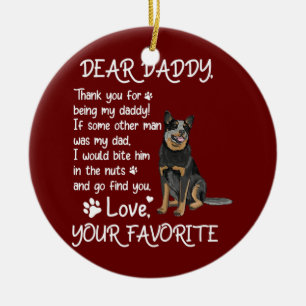 Beste papa Australian Cattle Dog Dad Vaderdag Keramisch Ornament