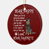 Beste papa Australian Cattle Dog Dad Vaderdag Keramisch Ornament (Links)