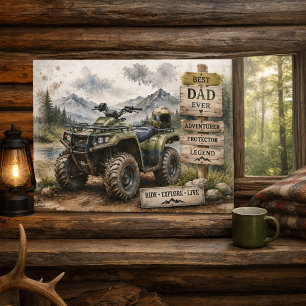 Beste Papa Avontuur Kunst Feestdagenkaart