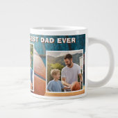 Beste Papa Basketbal Bal 3 Foto Collage Vader Grote Koffiekop (Rechts)