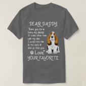 Beste papa Basset Hound Dog Vaderdag T-shirt (Design voorkant)