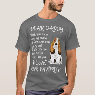 Beste papa Basset Hound Dog Vaderdag T-shirt