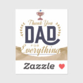 Beste Papa – Bedankontwerp Sticker (Vel)