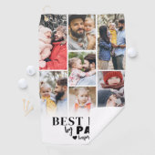 Beste papa bij Par Gepersonaliseerde foto Golfhanddoek (Insitu)