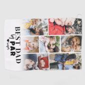Beste papa bij Par Gepersonaliseerde foto Golfhanddoek (Horizontaal)