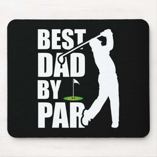 Beste papa bij par grappige golf Vaderdag papa Muismat (Voorkant)
