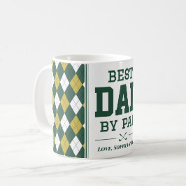 Beste papa bij Par – Persoonlijke groene argyle go Koffiemok