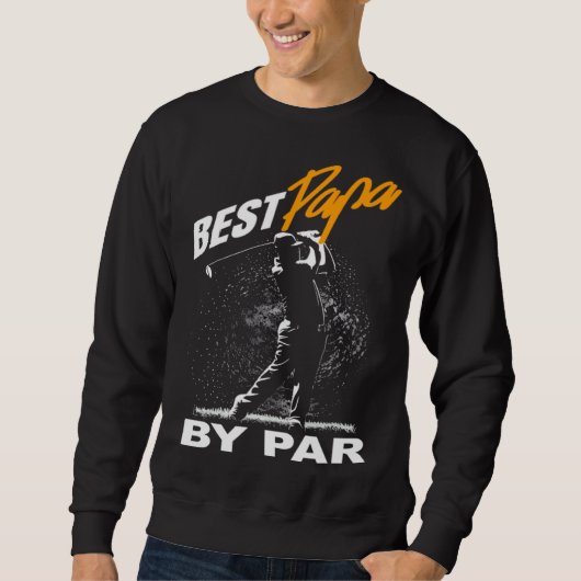 beste papa bij par vaderdag golf Golfen Trui (Voorkant)