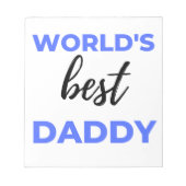 Beste papa bl van de wereld notitieblok (Voorkant)