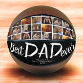 Beste papa Black Aangepast 6 Fotocollage Basketbal