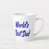 Beste Papa blauw 3d tekst Vaderdag Latte Mok (Rechts)
