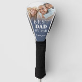 Beste Papa Blauwe Foto Vader Golfheadcover (Voorkant)