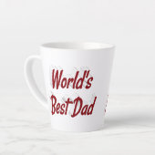 Beste Papa bordeaux 3d tekst Vaderdag Latte Mok (Linkerhoek)