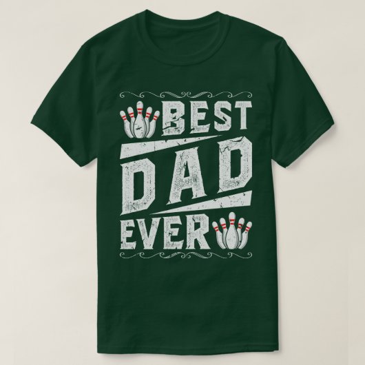 Beste papa Bowling T-shirt (Design voorkant)