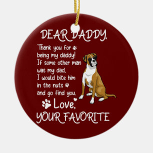 Beste papa Boxer-liefhebbers Dog Dad Vaderdag Keramisch Ornament
