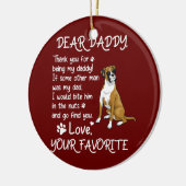 Beste papa Boxer-liefhebbers Dog Dad Vaderdag Keramisch Ornament (Links)