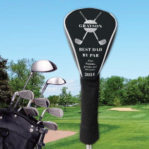 Beste Papa By Par Aangepaste naam Golf Head Hoesje Golfheadcover