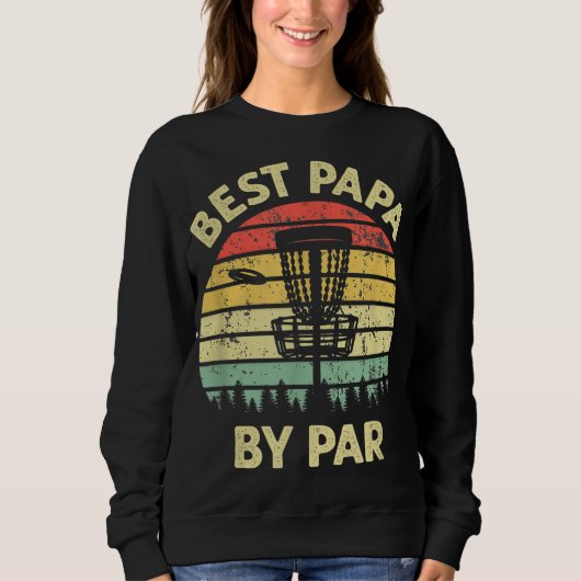Beste Papa By Par Disc Golf Golfer Speler Grappig Trui (Voorkant)