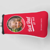 Beste Papa By Par Gepersonaliseerde Foto Rood Putt Golfheadcover (Voorkant)