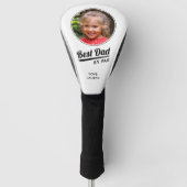 Beste Papa By Par Gepersonaliseerde Foto Wit Golfheadcover (Voorkant)