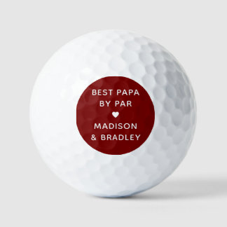 Beste Papa By Par Gepersonaliseerde Naam Golfballen