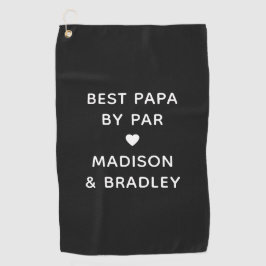 Beste Papa By Par Gepersonaliseerde Naam Golfhanddoek