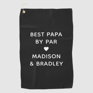 Beste Papa By Par Gepersonaliseerde Naam Golfhanddoek