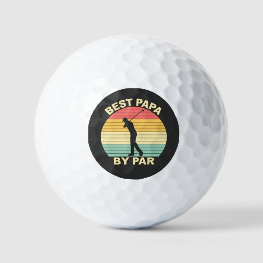 Beste Papa By Par - Golfen Golfballen (Voorkant)