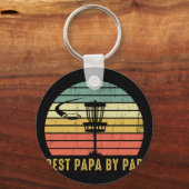 Beste Papa By Par Grappig Disc Golf Cadeau Voor Va Sleutelhanger (Voorkant)