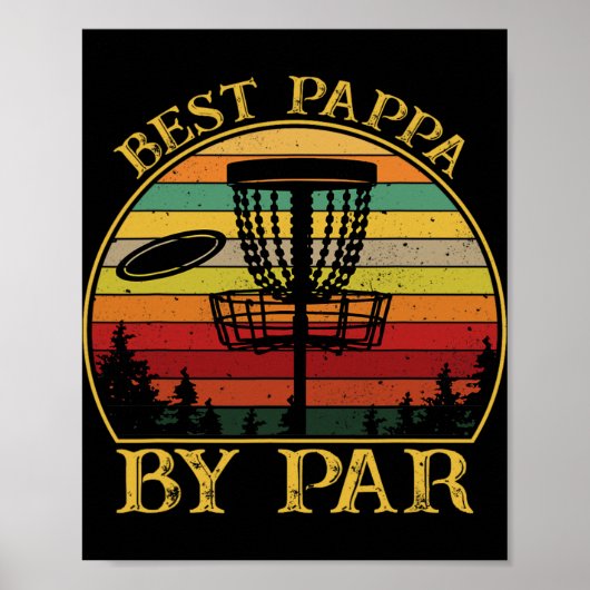Beste Papa By Par Grappige Disc Golf Vader Poster (Voorkant)