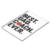 Beste Papa Coach Ooit Basketbal Vader Sport Cadeau Notitieboek (Linkerzijde)